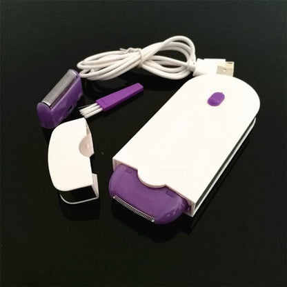 Rechargeable Epilator – Smooth Touch Painless Hair Removal Razor (Purple)