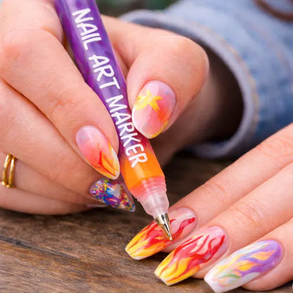 Colorful Nail Art Markers – 12 Vibrant Shades
