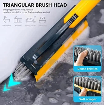 2-in-1 Floor Scrub Cleaning Brush & Wiper