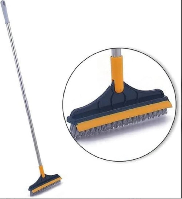 2-in-1 Floor Scrub Cleaning Brush & Wiper