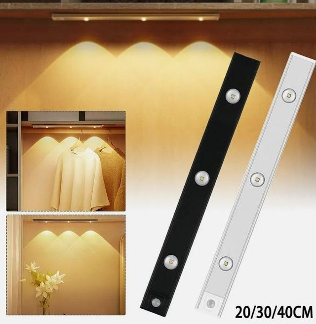 LED PIR Motion Sensor Cabinet Light – USB Rechargeable Wireless Night Light