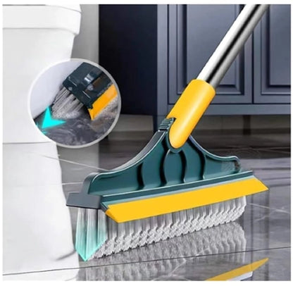 2-in-1 Floor Scrub Cleaning Brush & Wiper