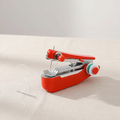 Portable Mini Handheld Sewing Machine – aesthetic minimal product shot