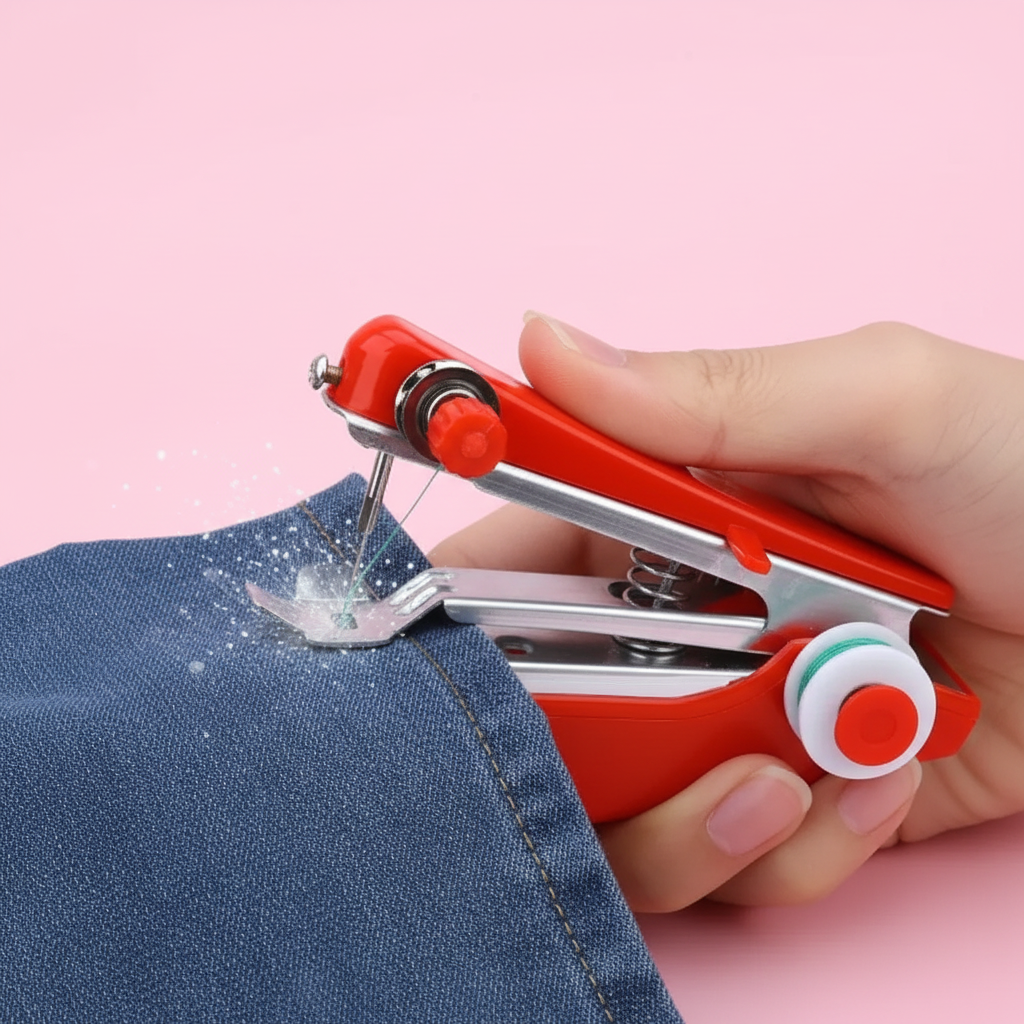 Portable Mini Handheld Sewing Machine – Stapler Style