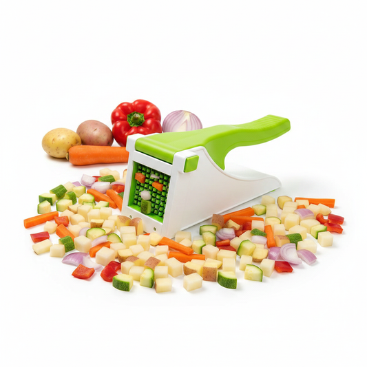 Heavy Duty Vegetable & Potato Chopper – Green Lever Grid Blade